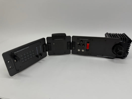 left side of prebuilt sim setup with sim brows installed