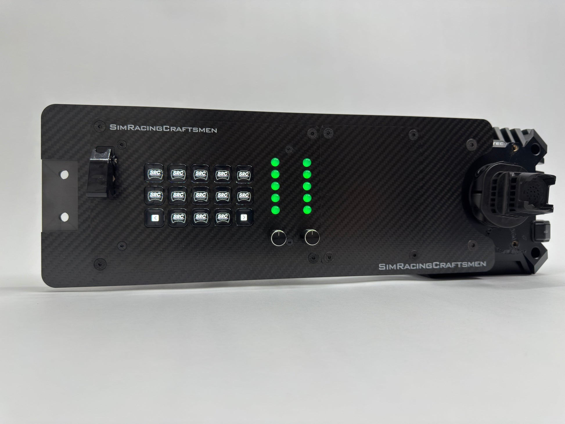 Left side of starter setup with Stream Pro button box installed with cover plate