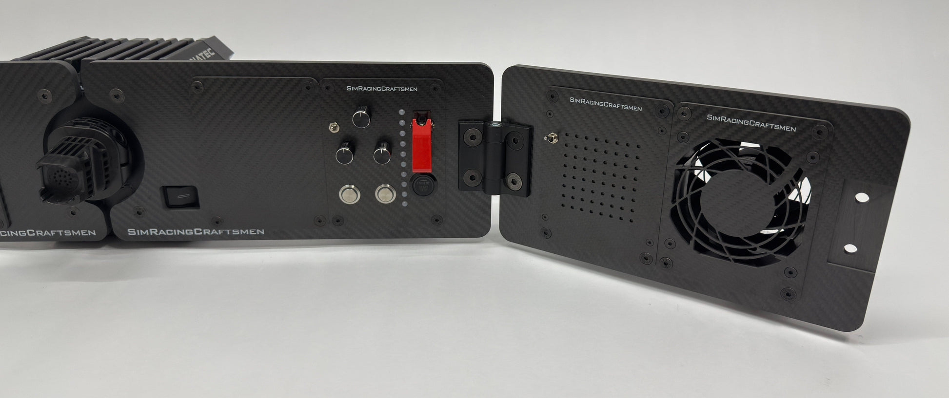 Right side of sim racing system with wind sim