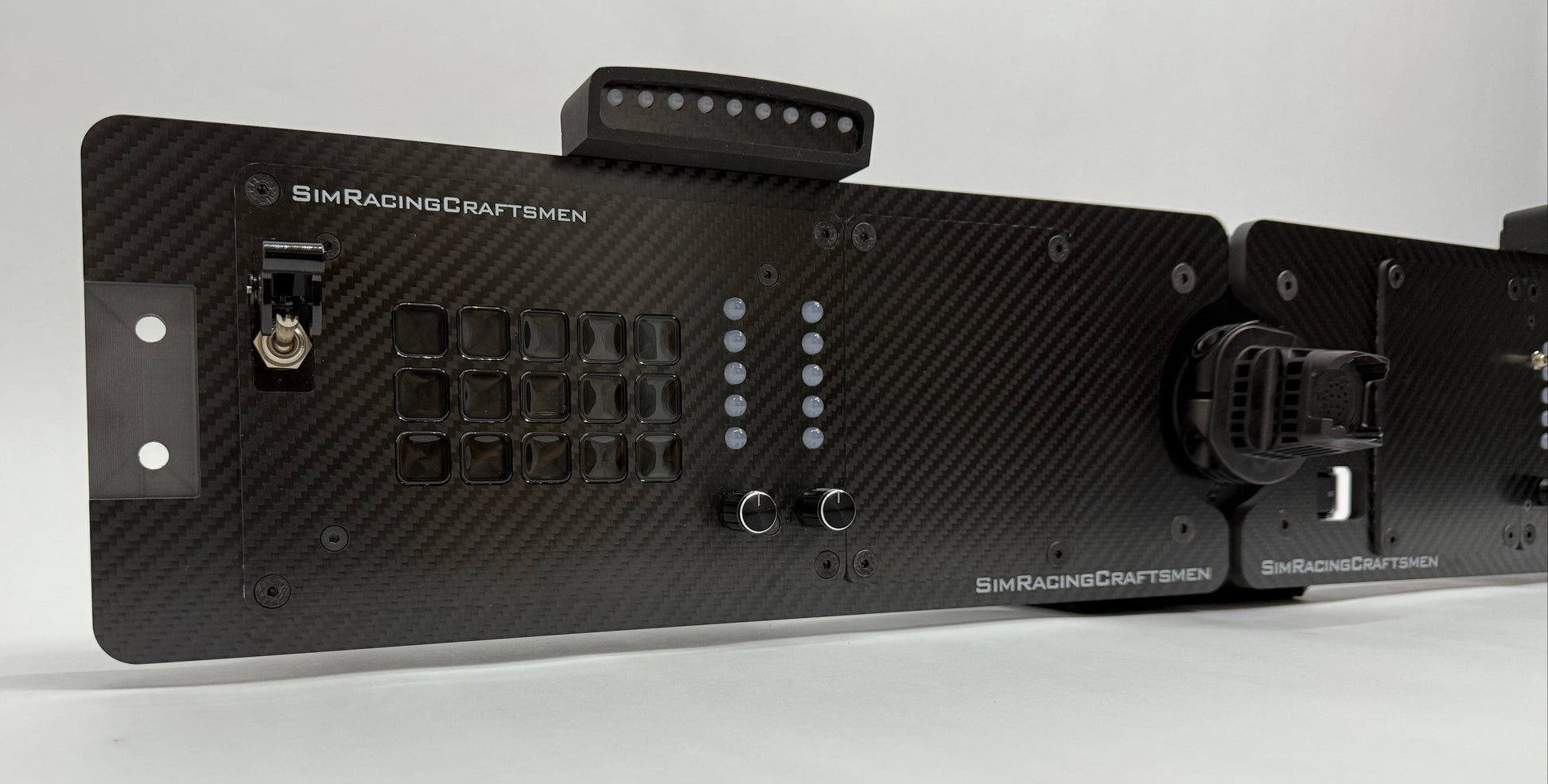 Left side of setup turned off with sim brows installed