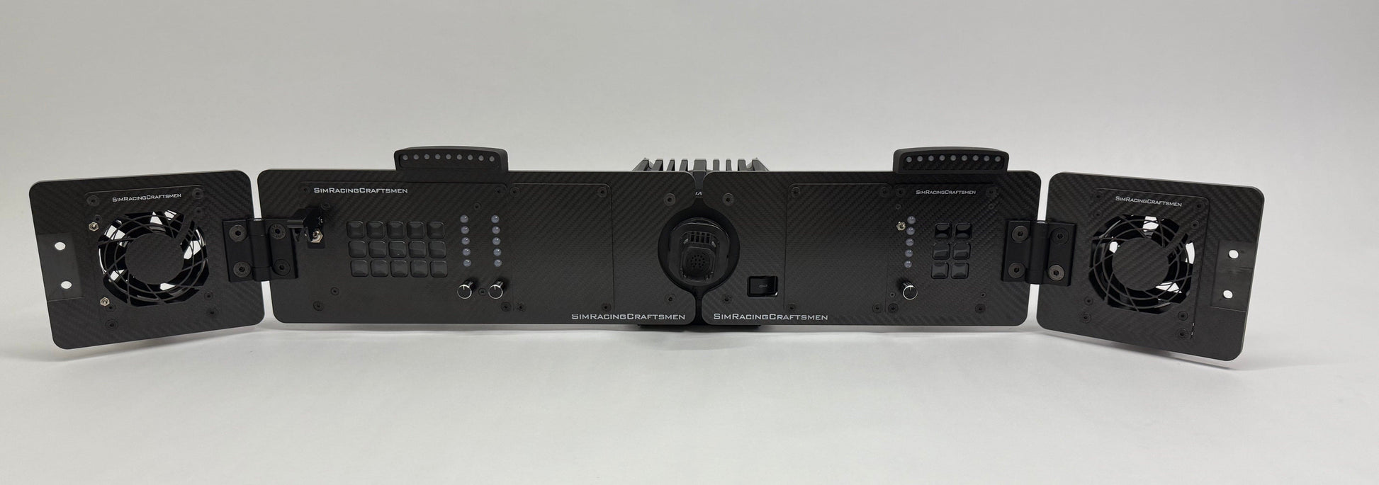 full view of streamline setup with sim racing wind sim and grid brows installed