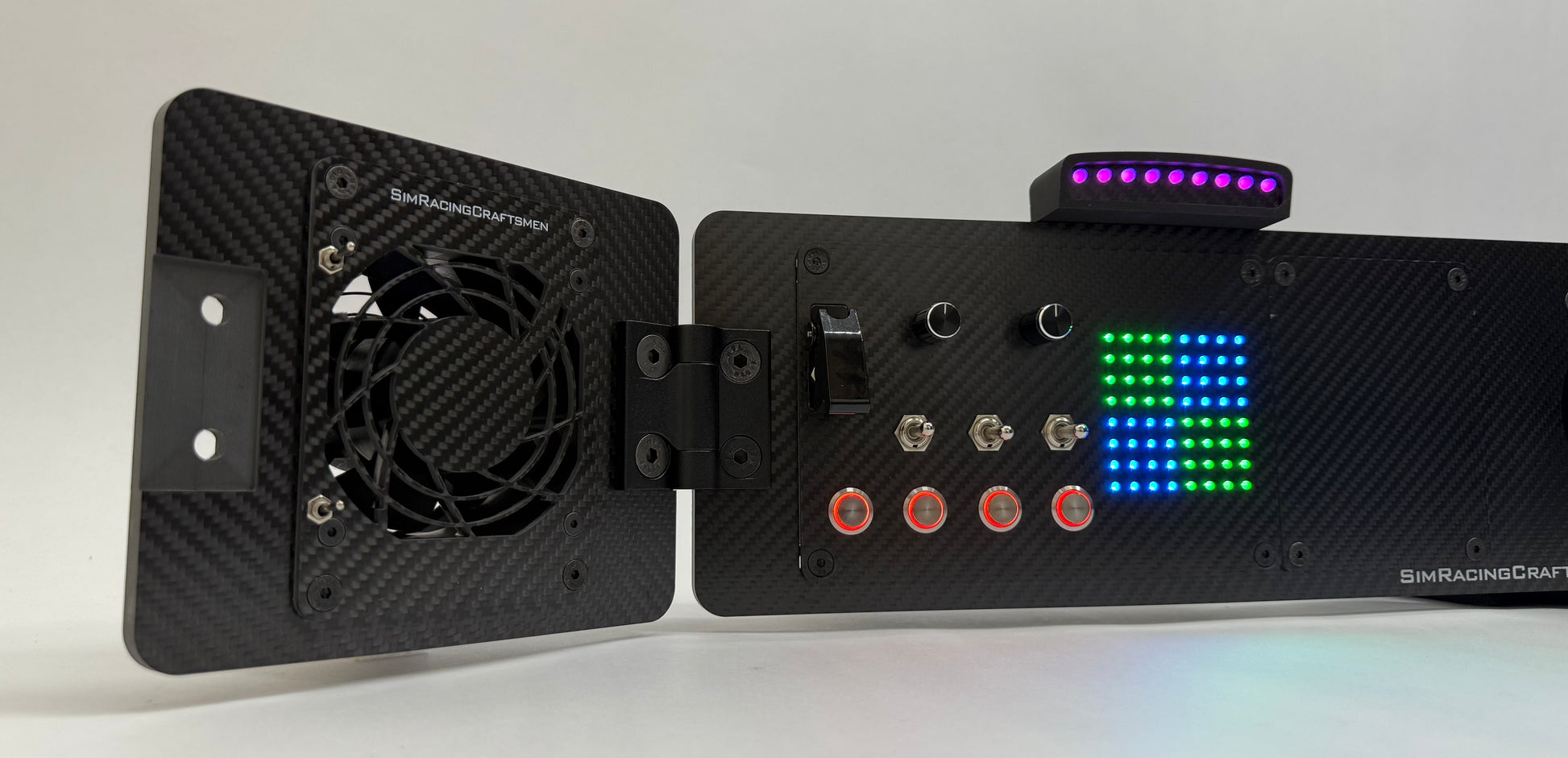 left side of prebuilt setup turned on with sim brows and wind sim