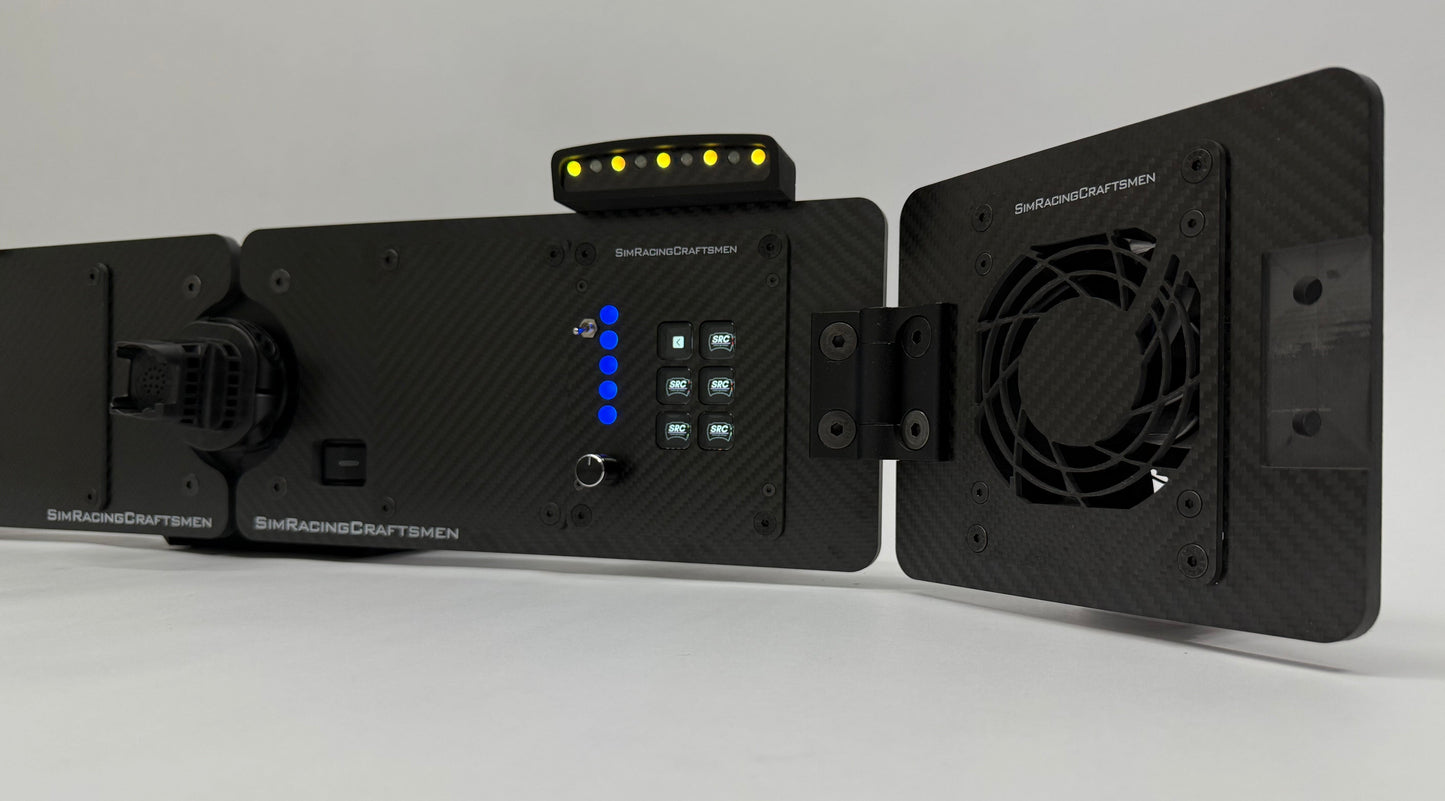 right side of setup with sim brows and active wind sim installed