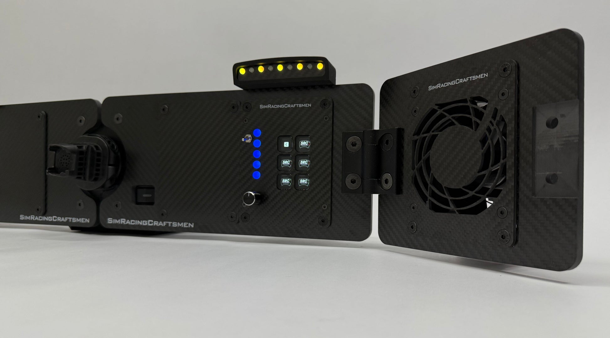 right side of setup with sim brows and active wind sim installed