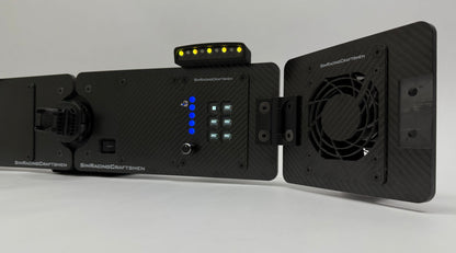 right side of setup with sim brows and active wind sim installed