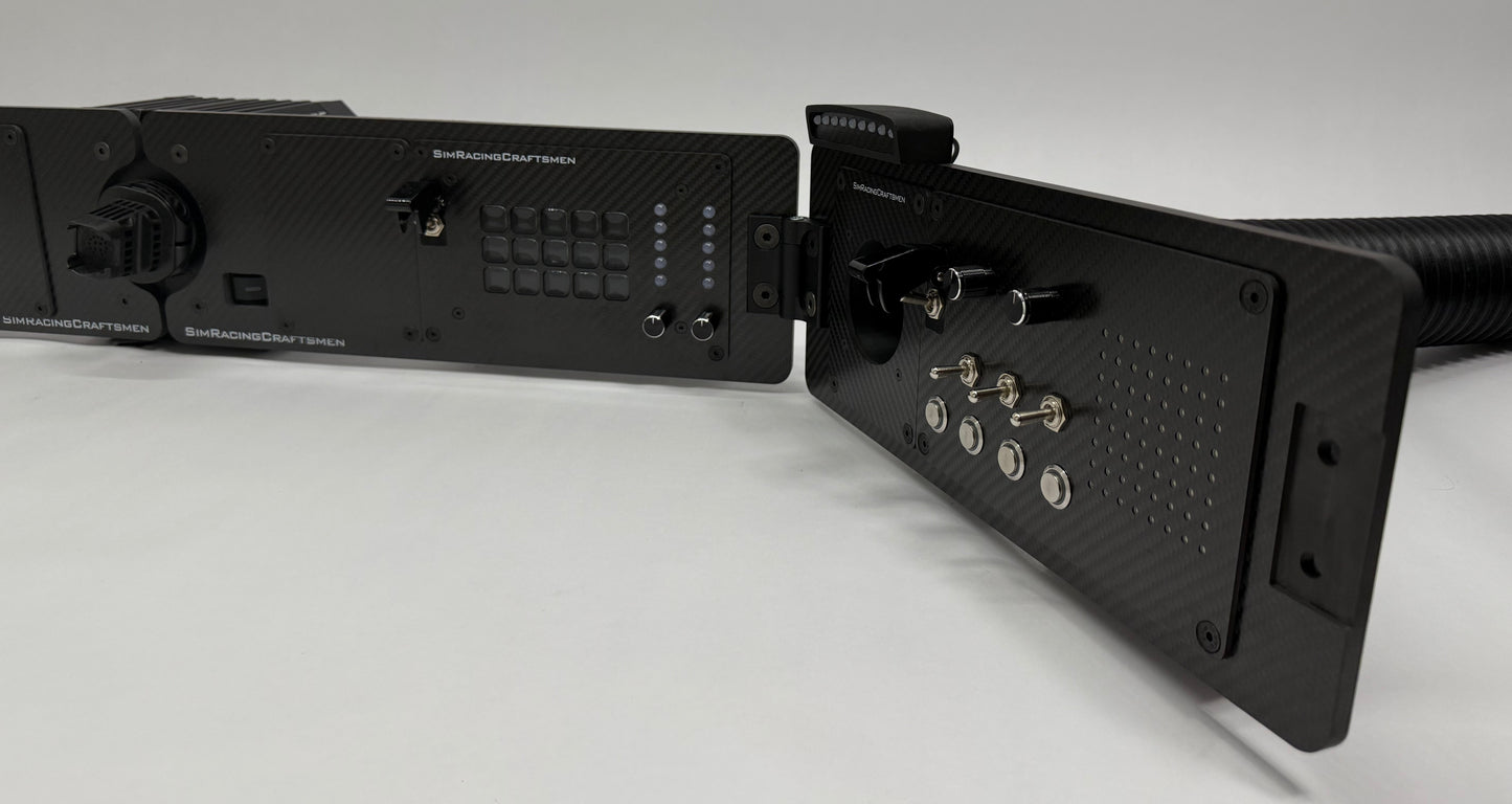 right side of Elite Prebuilt setup turned off with tube wind sim installed on grey background