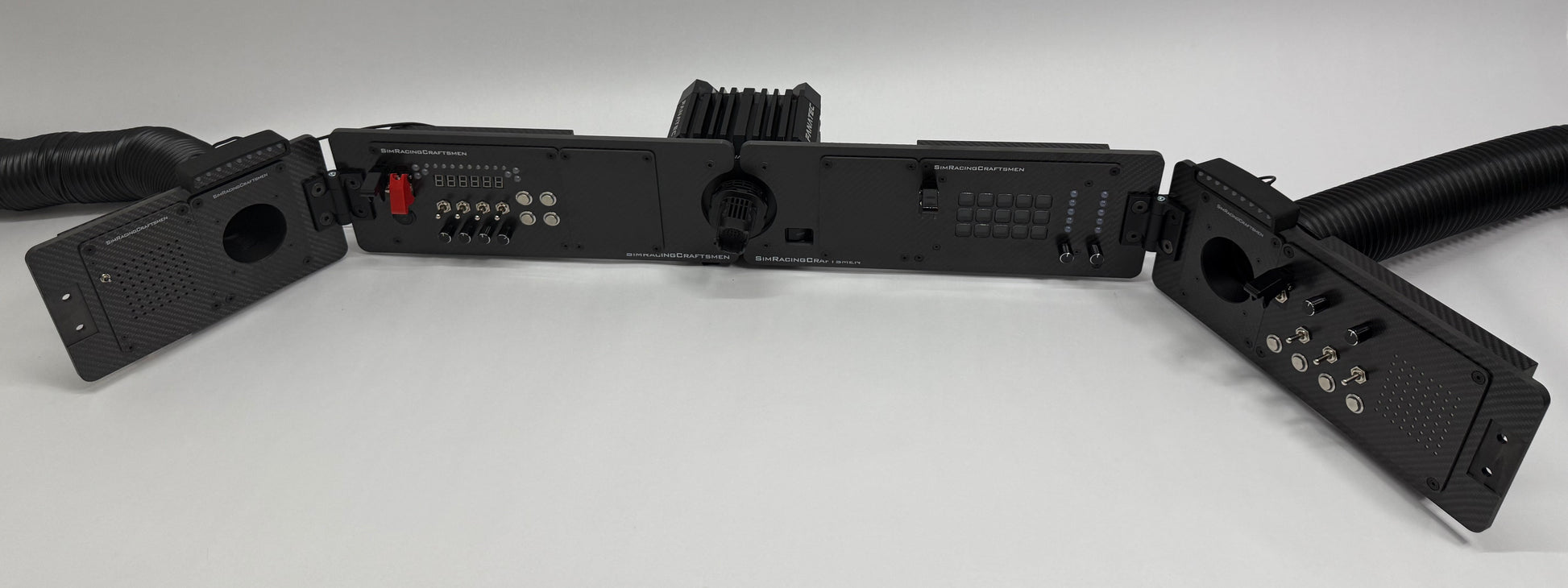 Elite Prebuilt setup turned off with tube wind sim installed on grey background