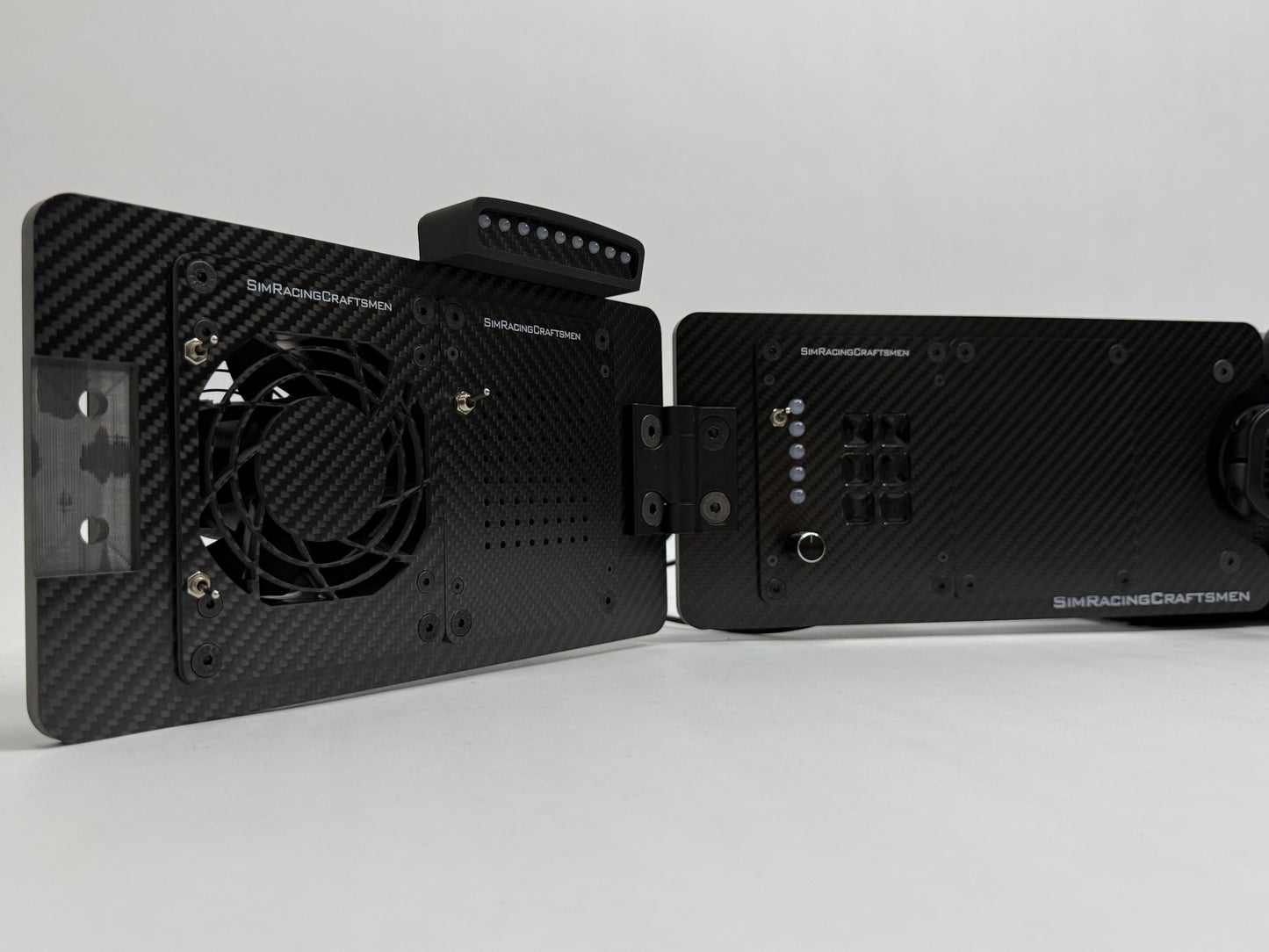 left side of prebuilt setup turned off with wind simulator and grid brows installed