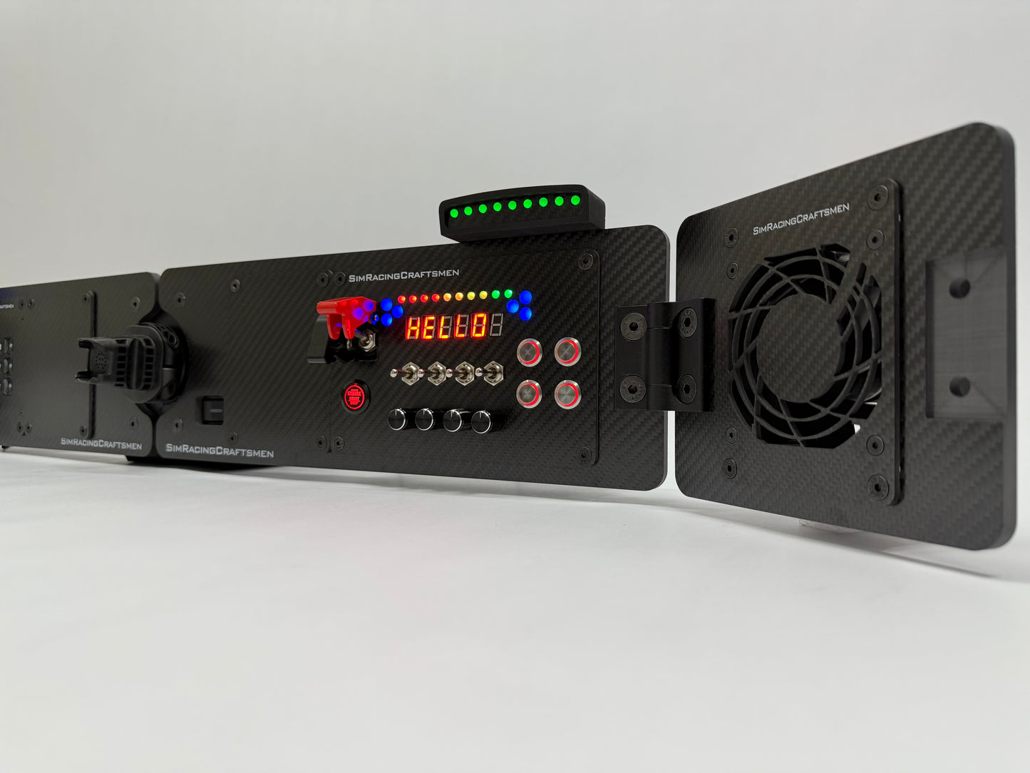 right side of prebuilt setup with wind sim and sim brows installed and setup turned on