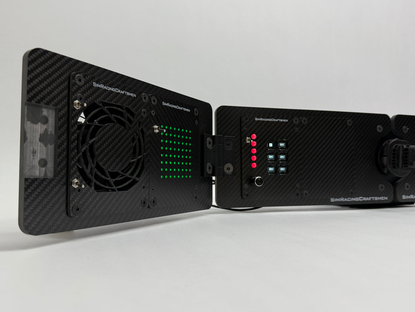 left view of setup with wind sim installed