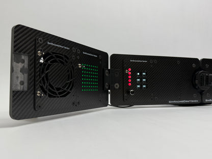 left view of setup with wind sim installed