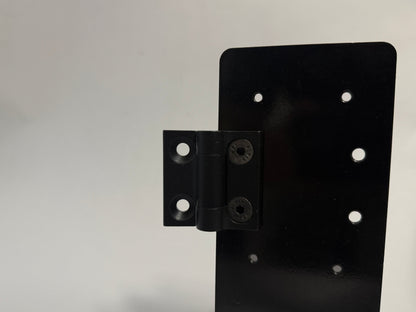 locking hinge mounted on desk mount