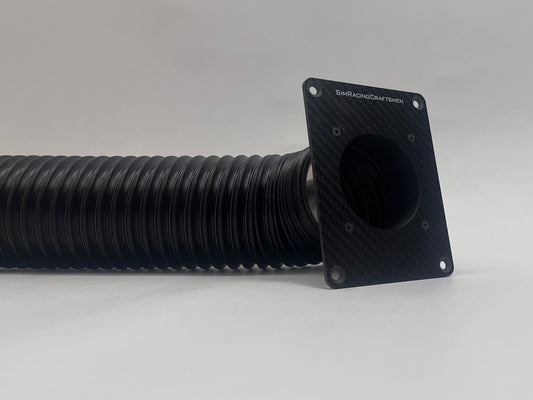 carbon fiber plate with black tube on gray background