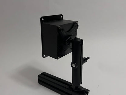 mount vertically placed with vesa adapter attached to button box