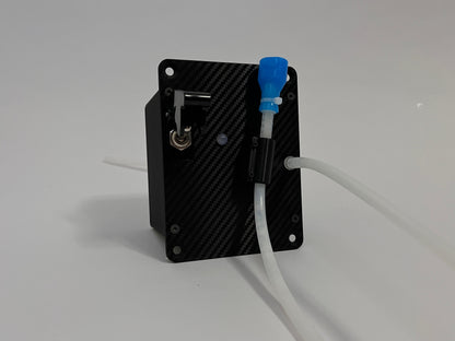 Drink Box turned off with drink tube snapped to front on white background