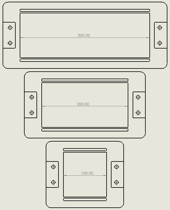 2d drawing of expansion brackets showing dimensions