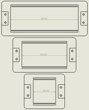 Load image into Gallery viewer, 2d drawing of expansion brackets showing dimensions
