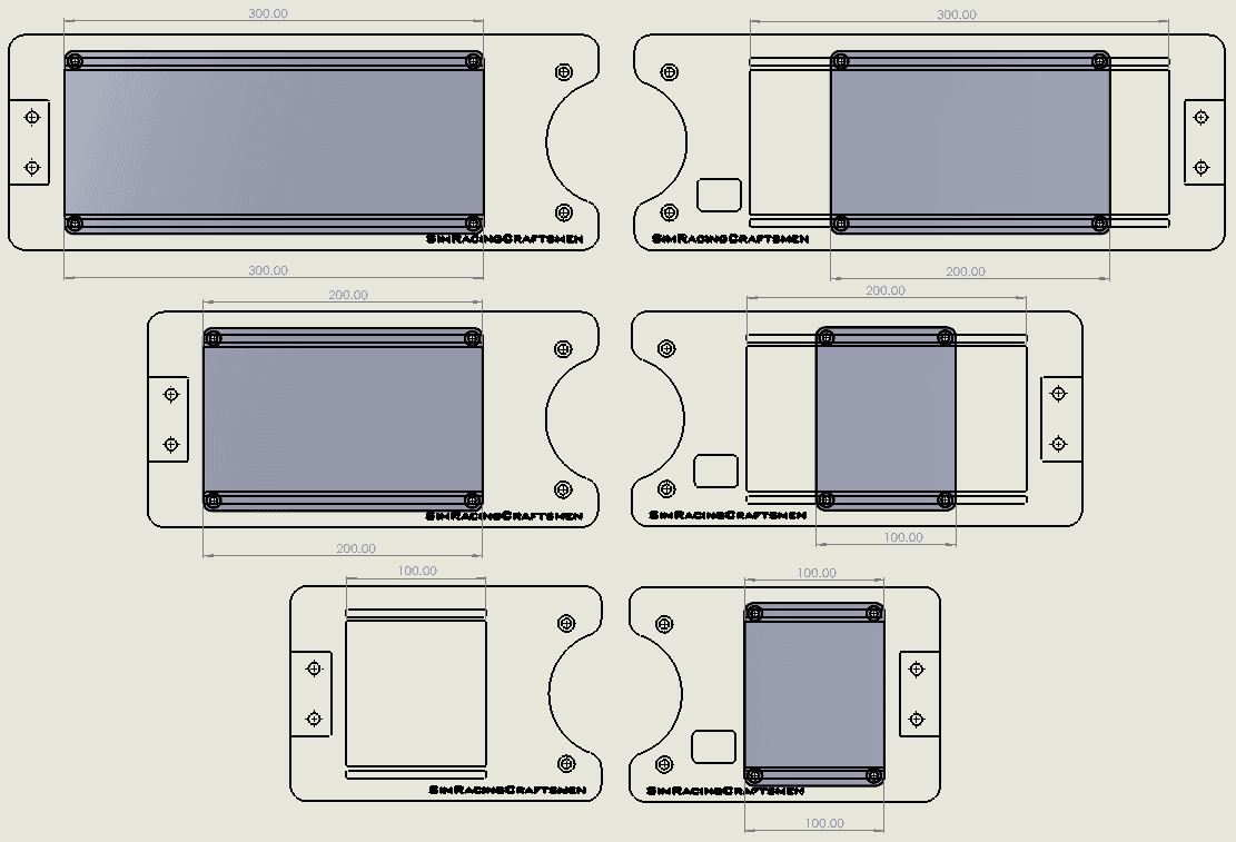 2d drawing showing cover plates on base brackets