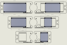 Load image into Gallery viewer, 2d drawing showing cover plates on base brackets
