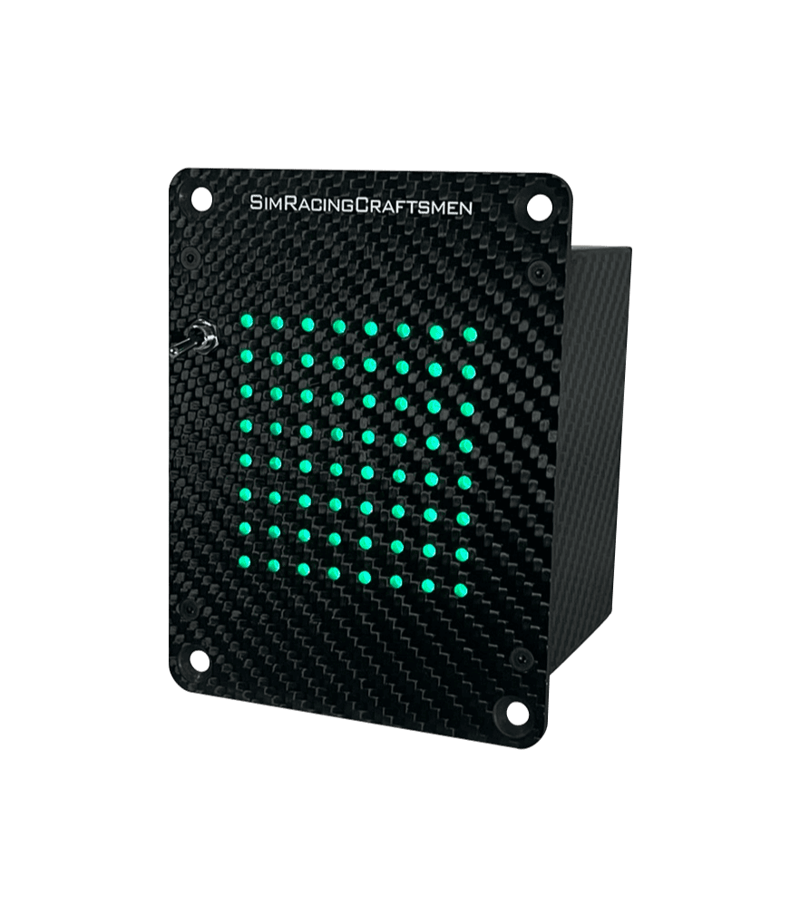 Compact 100mm Sim Racing Button Box with Full Carbon Fiber Construction