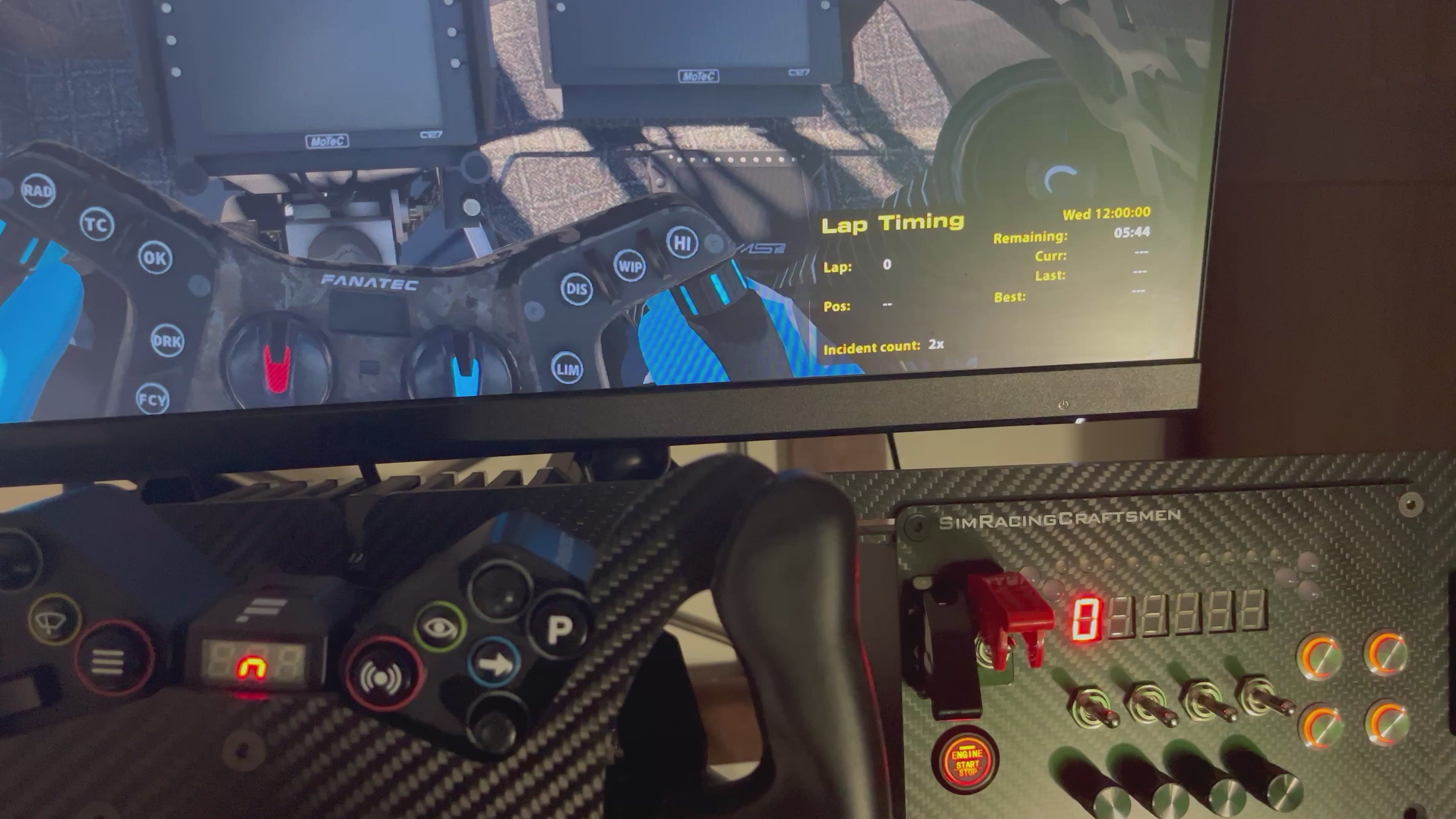 Sim Racing Button Box – Full Carbon Fiber 200mm V1