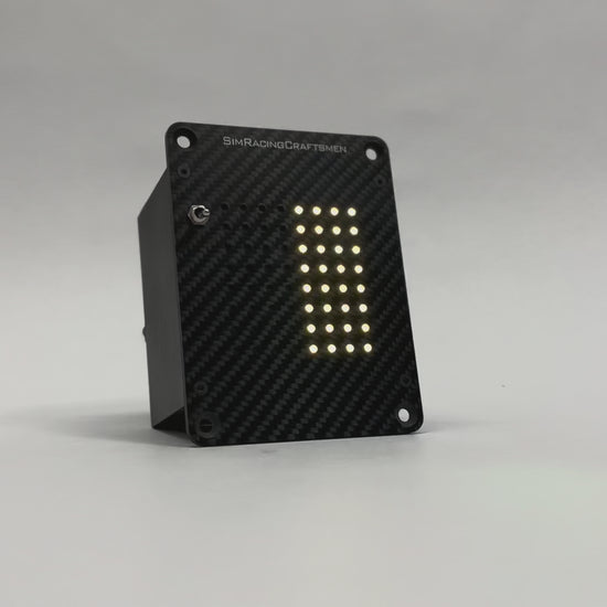 carbon fiber flag button box showing yellow flag active